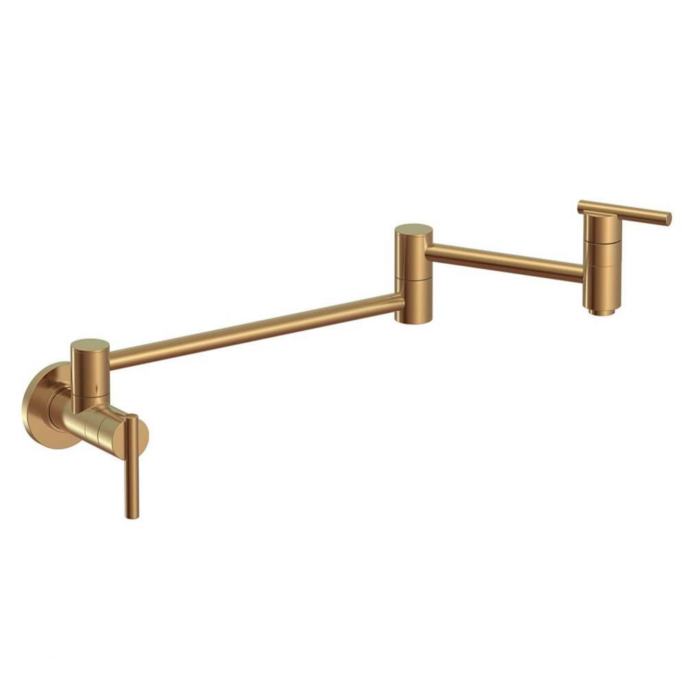 Parma Wall Mount Pot Filler 2.2gpm Brushed Bronze