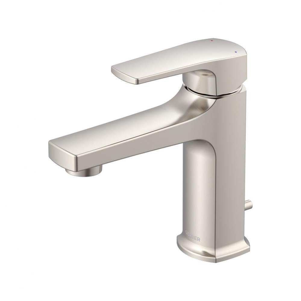 Tribune 1H Lavatory Faucet Single Hole Mount w/ 50/50 Pop-Up Drain 1.2gpm Brushed Nickel