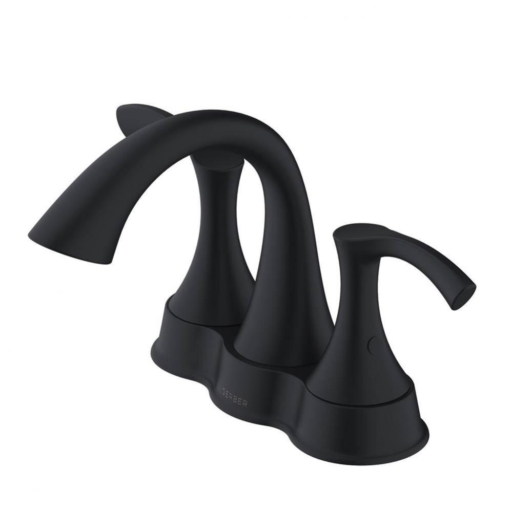 Antioch 2H Centerset Lavatory Faucet w/ 50/50 Touch Down Drain 1.2gpm Satin Black