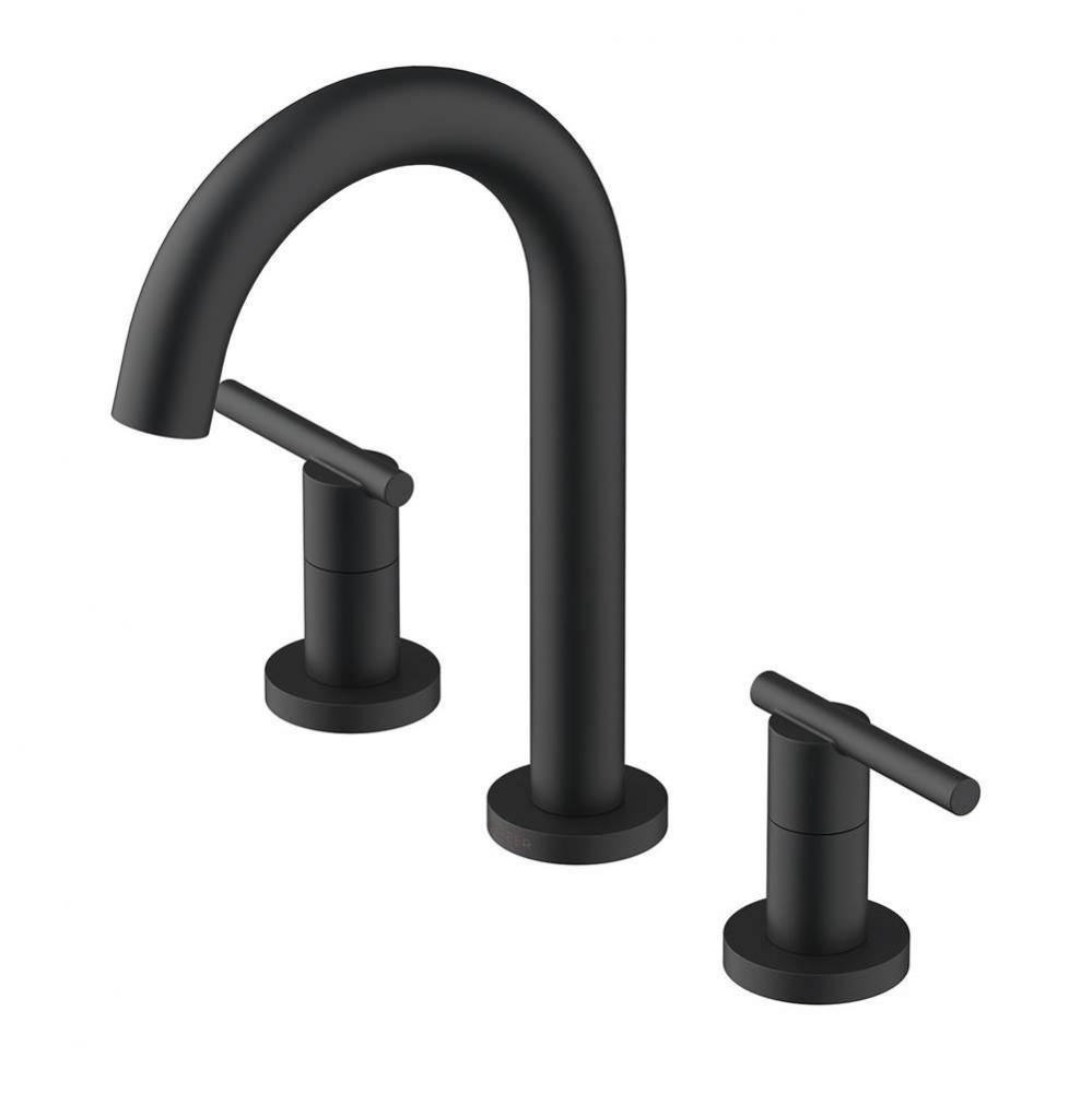 Parma Trim Line 2H Widespread Lavatory Faucet w/ Metal Touch Down Drain 1.2gpm Satin Black