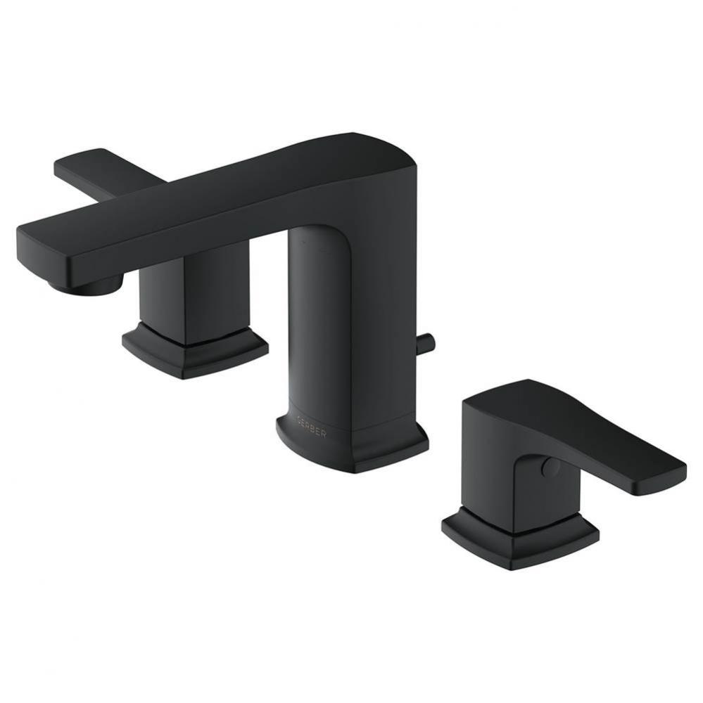 Tribune 2H Widespread Lavatory Faucet w/ 50/50 Pop-Up Drain 1.2gpm Satin Black