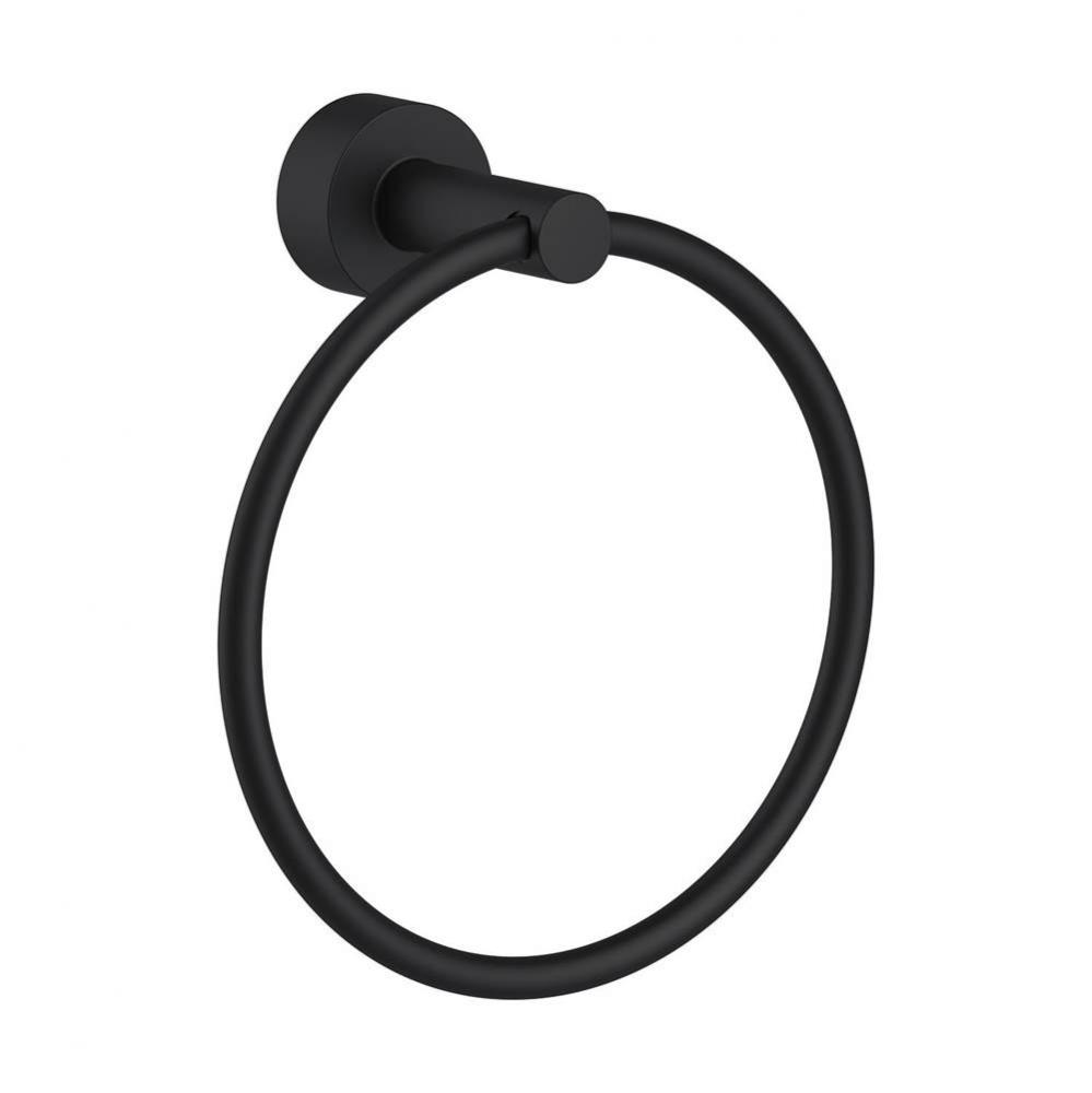 Parma Towel Ring Round Satin Black