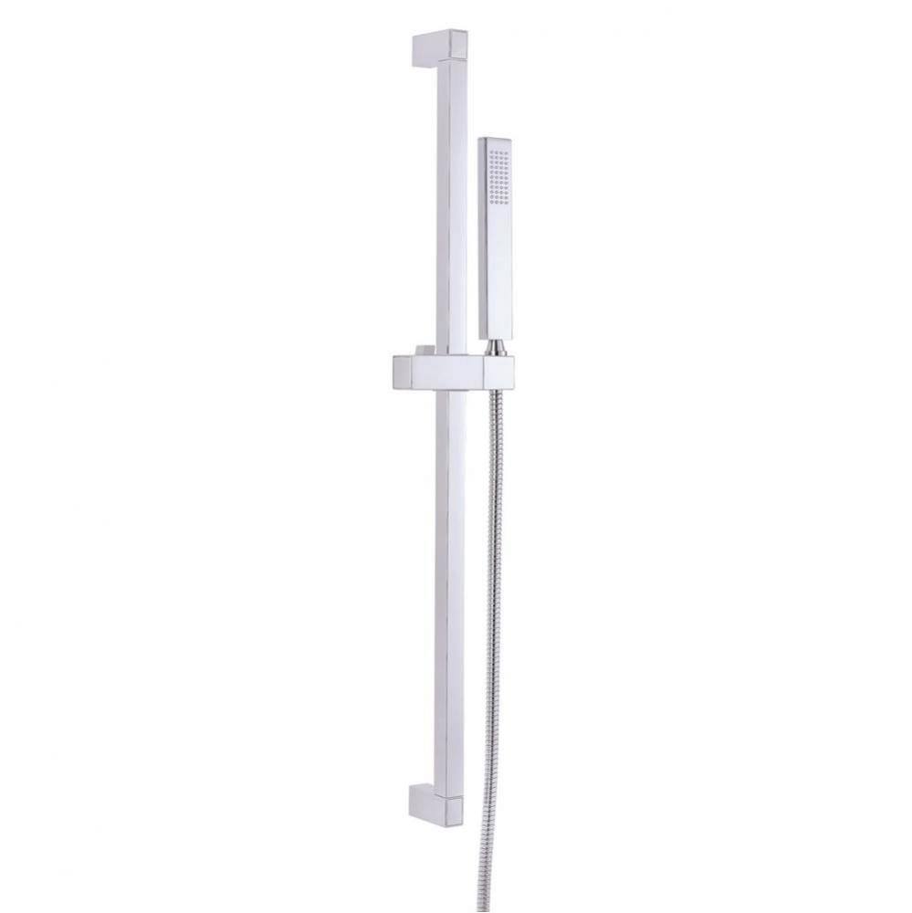 Versa Square 30&apos;&apos; Slide Bar Assembly w/ Single Function Rectangular Handshower 1.75gpm C