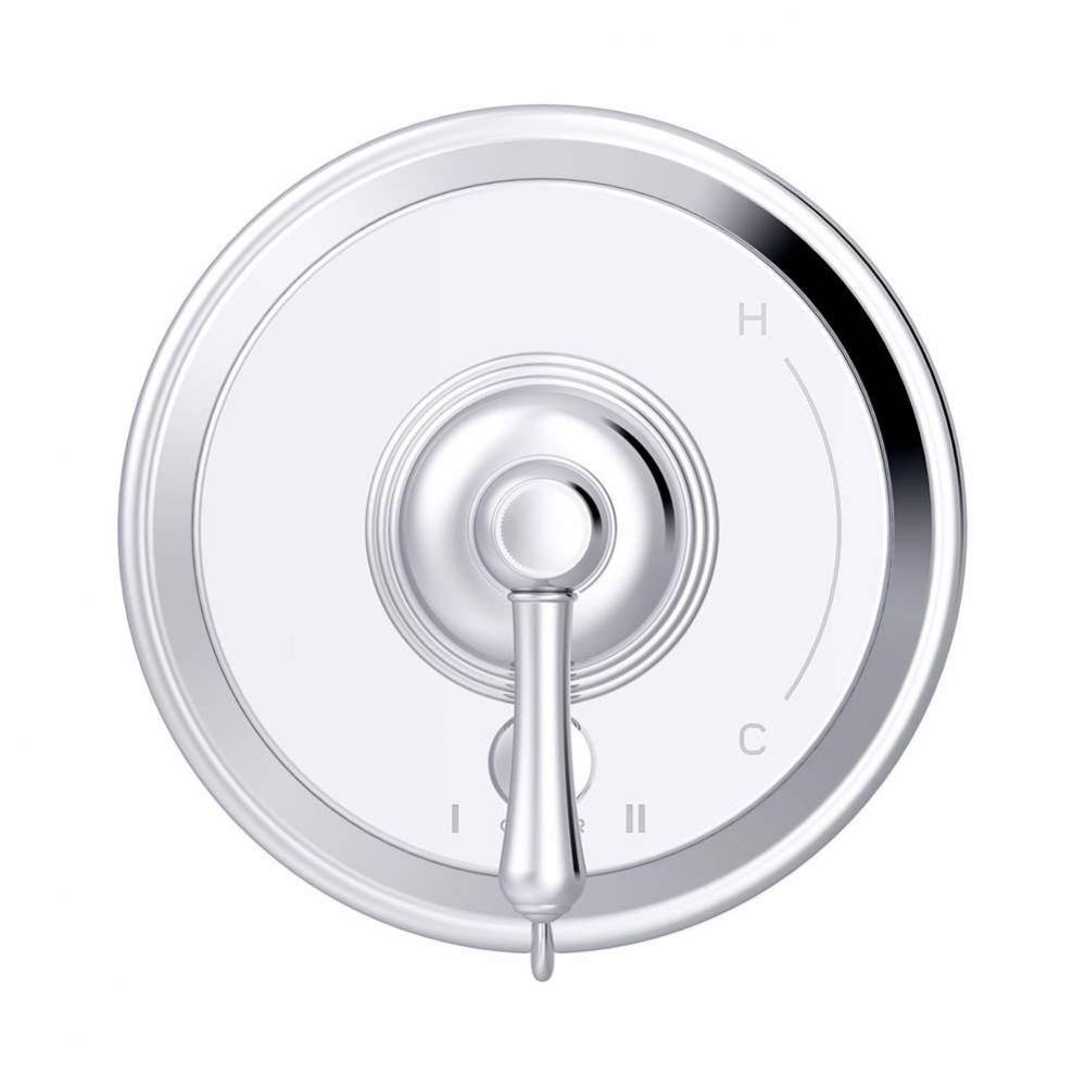 Opulence 1H Pressure Balance Trim Kit &amp; Treysta Cartridge for Valve Only w/ Diverter on Valve