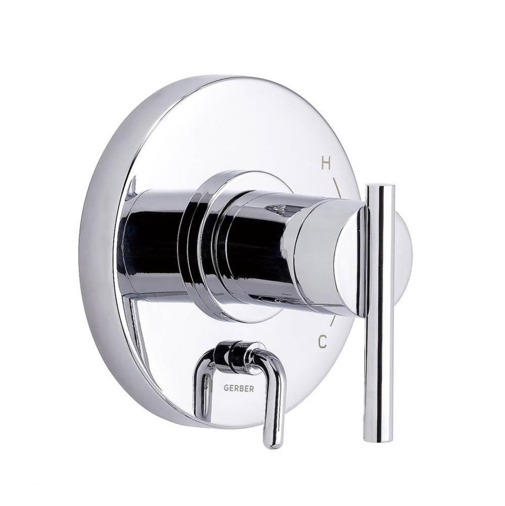 Parma 1H Pressure Balance Trim Kit &amp; Treysta Cartridge for Valve Only w/ Diverter on Valve Chr
