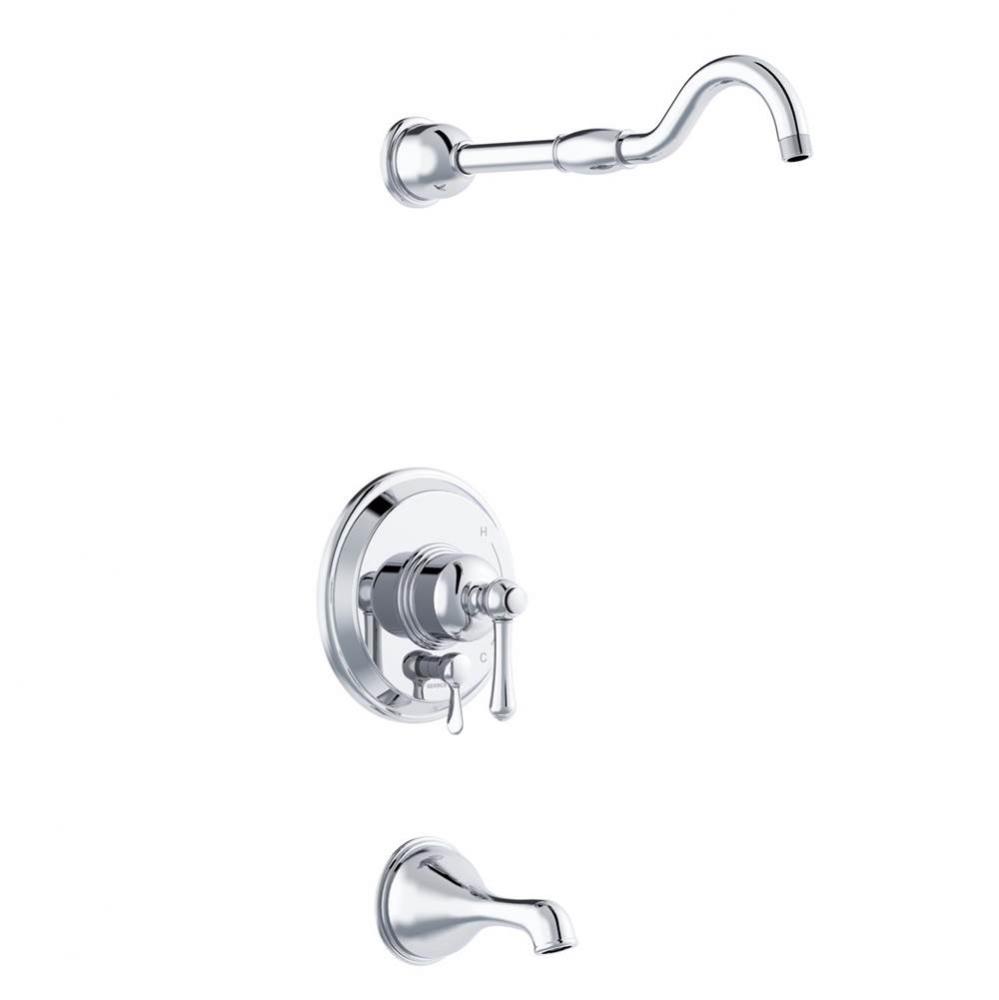 Opulence 1H Tub &amp; Shower Trim Kit &amp; Treysta Cartridge w/ Diverter on Valve Less Showerhead