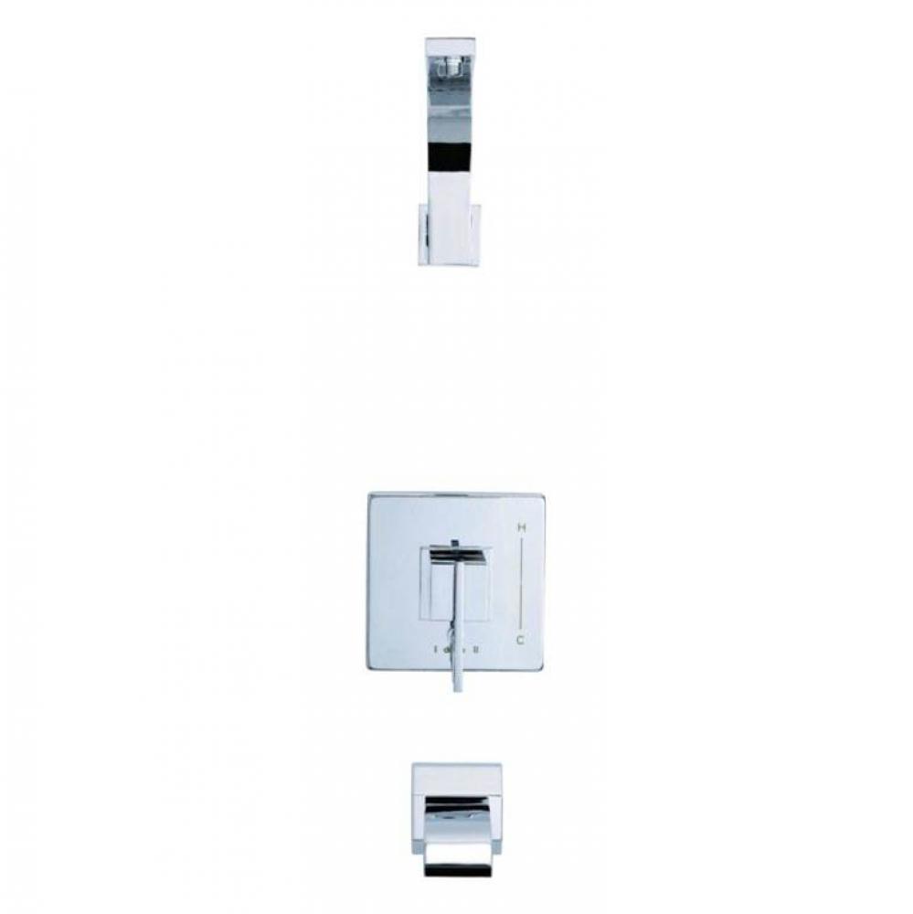 Sirius 1H Tub &amp; Shower Trim Kit &amp; Treysta Cartridge w/ Diverter on Valve Less Showerhead C