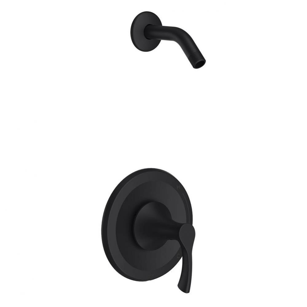 Antioch 1H Shower Only Trim Kit &amp; Treysta Cartridge Less Showerhead Satin Black