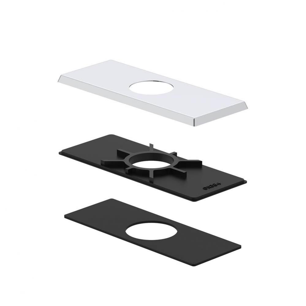 Cover Plate Assembly (Square) for 4&apos;&apos; Centerset Lavatory Faucet Chrome