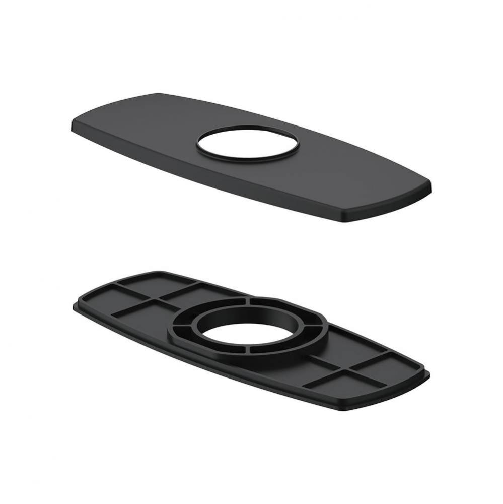 Soft Square Cover Plate Assembly for 4&apos;&apos; Centerset Lavatory Faucet Satin Black