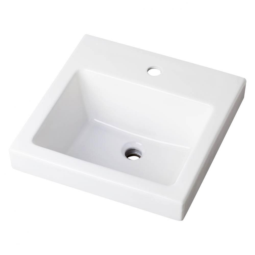 Wicker Park Countertop Lavatory 21&apos;&apos;X18&apos;&apos; Rectangle 8&apos;&apos; Cc White