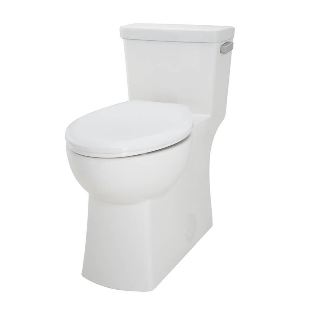 Burr Ridge 1.28gpf ADA EL 1pc CT Toilet 12&apos;&apos; Rough-in Right Hand Lever White