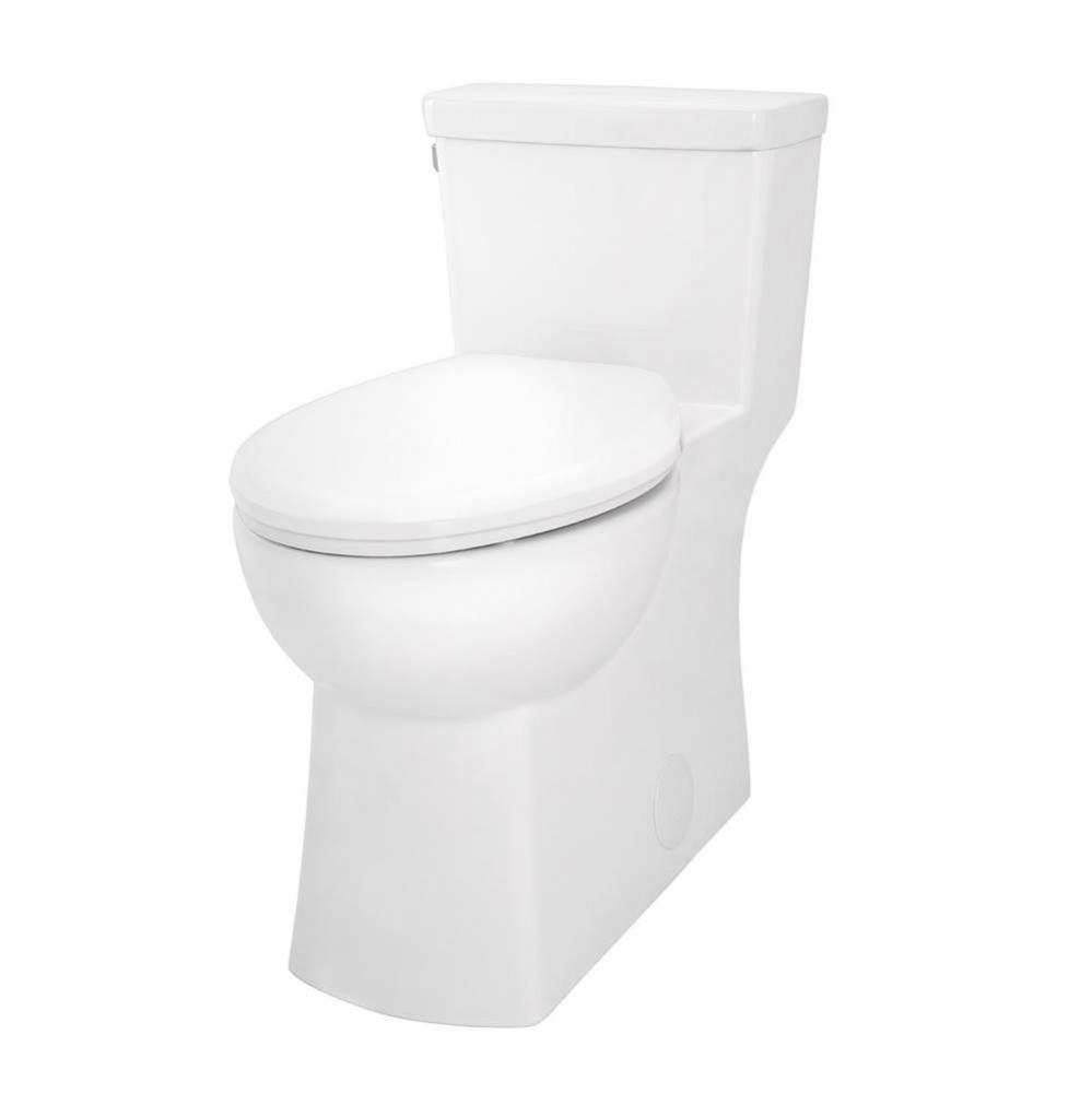 Burr Ridge 1.28gpf ADA EL 1pc CT Toilet 12&apos;&apos; Rough-In White