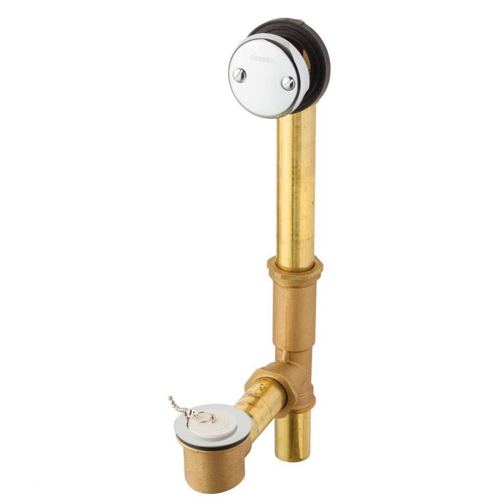 Gerber Classics Chain &amp; Stopper Drain for Standard Tub Chrome