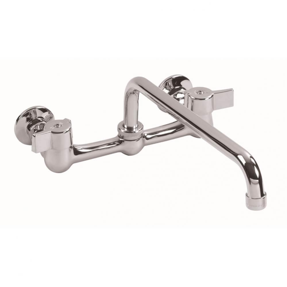 Gerber Classics 2H Wall Mount Kitchen Faucet w/ 12&apos;&apos; Spout 1.75gpm Chrome