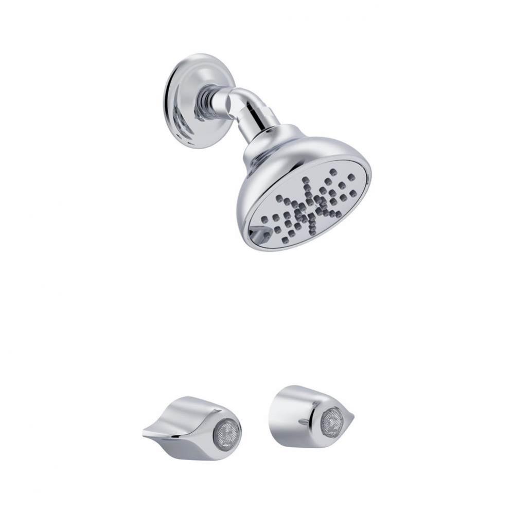 Gerber Classics 3-3/8&apos;&apos; Centers Two Handle Shower Only Fitting with Showerhead 1.75gpm C