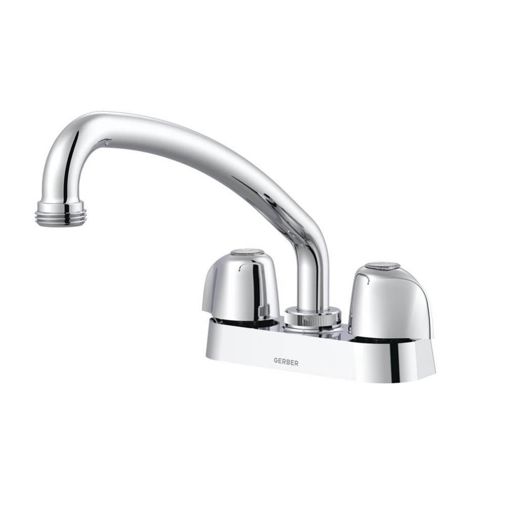 Gerber Classics Laundry Faucet with 8&apos;&apos; Spout Hose Connection 2.2gpm Chrome
