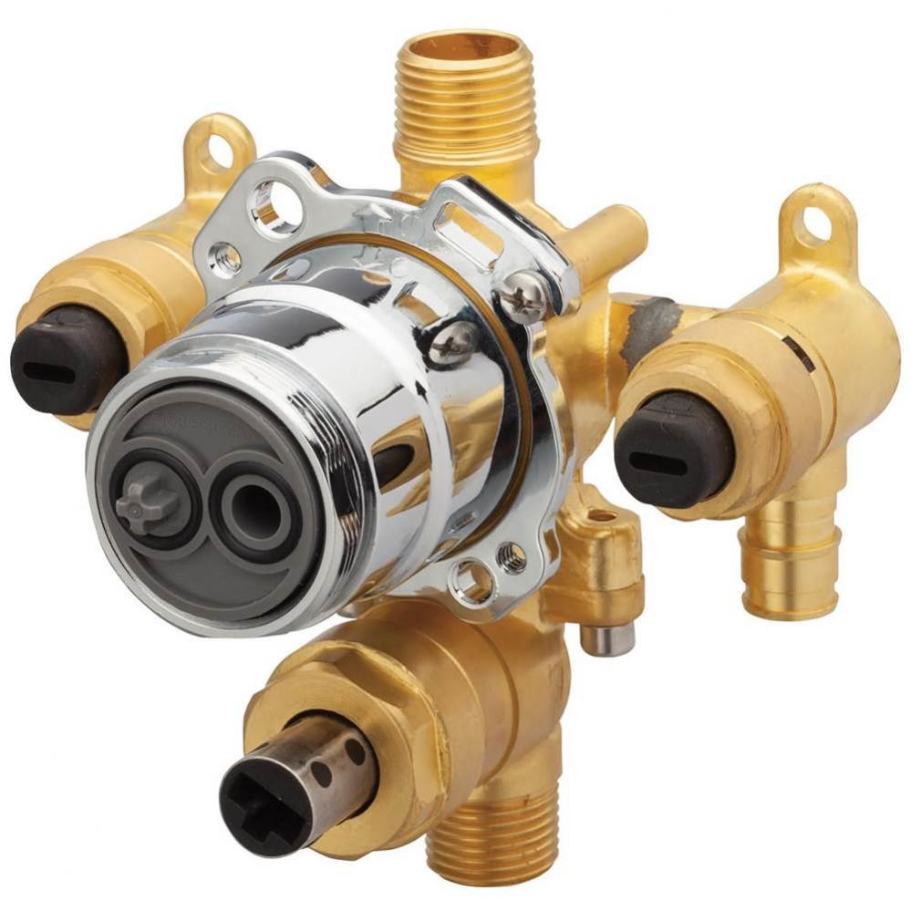 Treysta Tub &amp; Shower Valve w/ Diverter- Vertical Inputs WITH Stops- Cold Expansion Pex