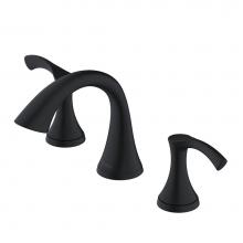 Gerber Plumbing D304222BS - Antioch 2H Widespread Lavatory Faucet w/ Metal Touch Down Drain 1.2gpm Satin Black