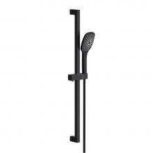 Gerber Plumbing D461738BS - Versa Square 30'' Slide Bar Assembly W/ 3 Function Handshower 1.75gpm Satin Black