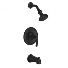 Gerber Plumbing D500122BSTC - Antioch 1H Tub & Shower Trim Kit w/ Diverter on Spout & Treysta Cartridge 1.75gpm Satin Bl