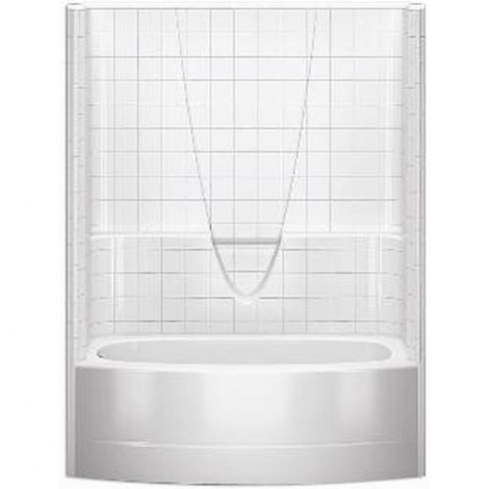 Gelcoat Smth Tile Bowed Afr Tub-Shwr