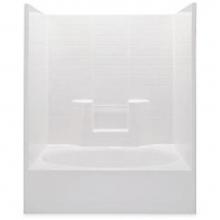 Aquatic 2603OCSML-WH - Gelcoat Textured Tile Tub-Shwr; Above Floor Rough