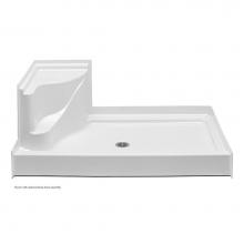 Aquatic 6034APANBL-WH - Acrylic Seated Shwr Pan