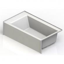 Aquatic 6636SMINR-WH - Gelcoat Skirted Tub