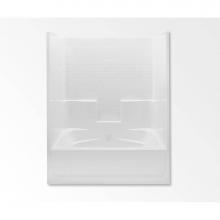 Aquatic AC003433-BC-WPV-WH - 6042STWC One-Piece Tub Shower