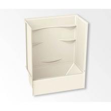 Aquatic AC003361-R-TO-AL - 260304PSM AFR 60 x 30 AcrylX Alcove Right-Hand Drain Four-Piece Tub Shower in Almond