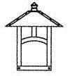 Arroyo Craftsman EW-9TGW-MB - 9" evergreen flush wall mount with t-bar overlay