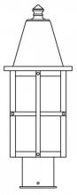 Arroyo Craftsman HP-6OF-VP - 6" hartford  post mount