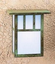 Arroyo Craftsman HS-8AGW-S - 8" huntington sconce with roof and classic arch overlay