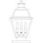 Arroyo Craftsman INC-10GRCS-P - 10" inverness column mount with glass roof