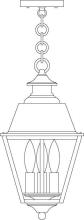 Arroyo Craftsman INH-8MRRM-BZ - 8" inverness pendant with metal roof
