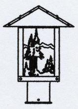 Arroyo Craftsman TRP-9MNGW-RC - 9" timber ridge post mount with mountain filigree