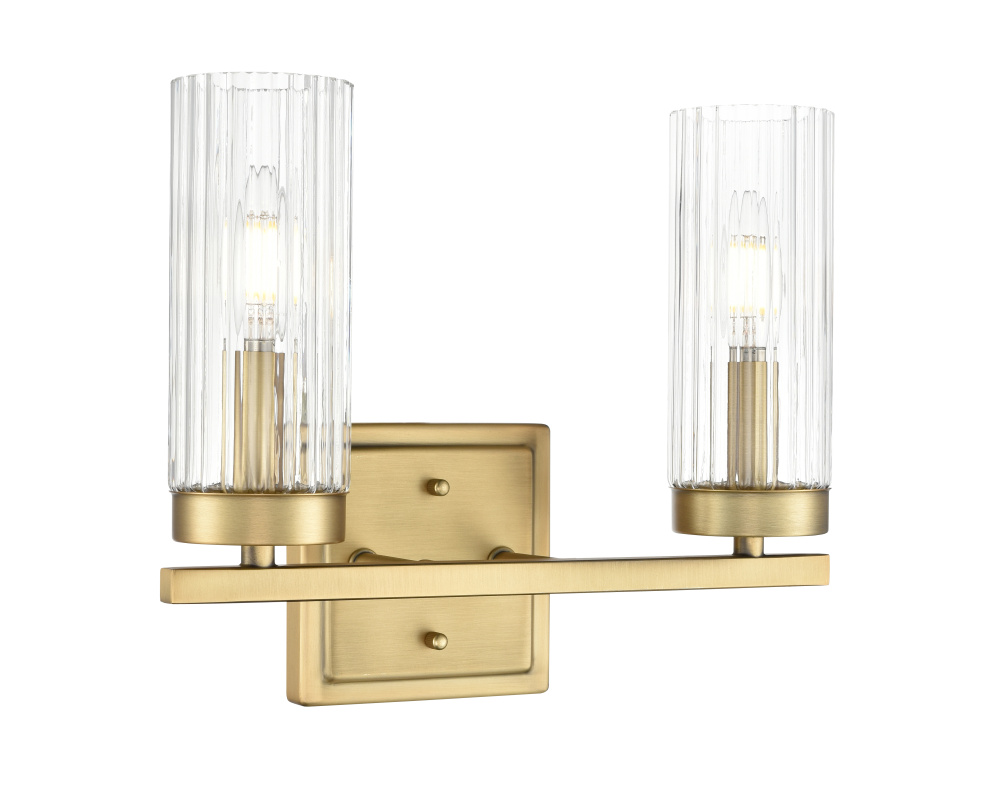 Iversen 12.5&#34; Wide 2-Light Vanity - Vintage Brass