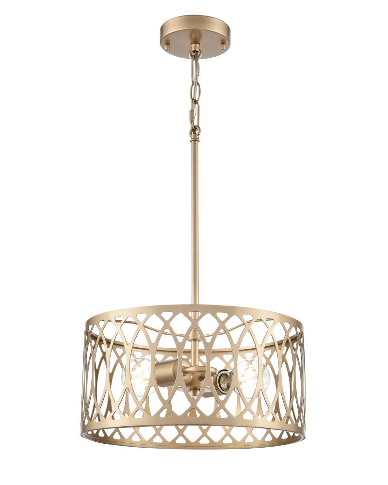 Arelyn 13&#34; Wide 2-Light Pendant - Painted Modern Gold