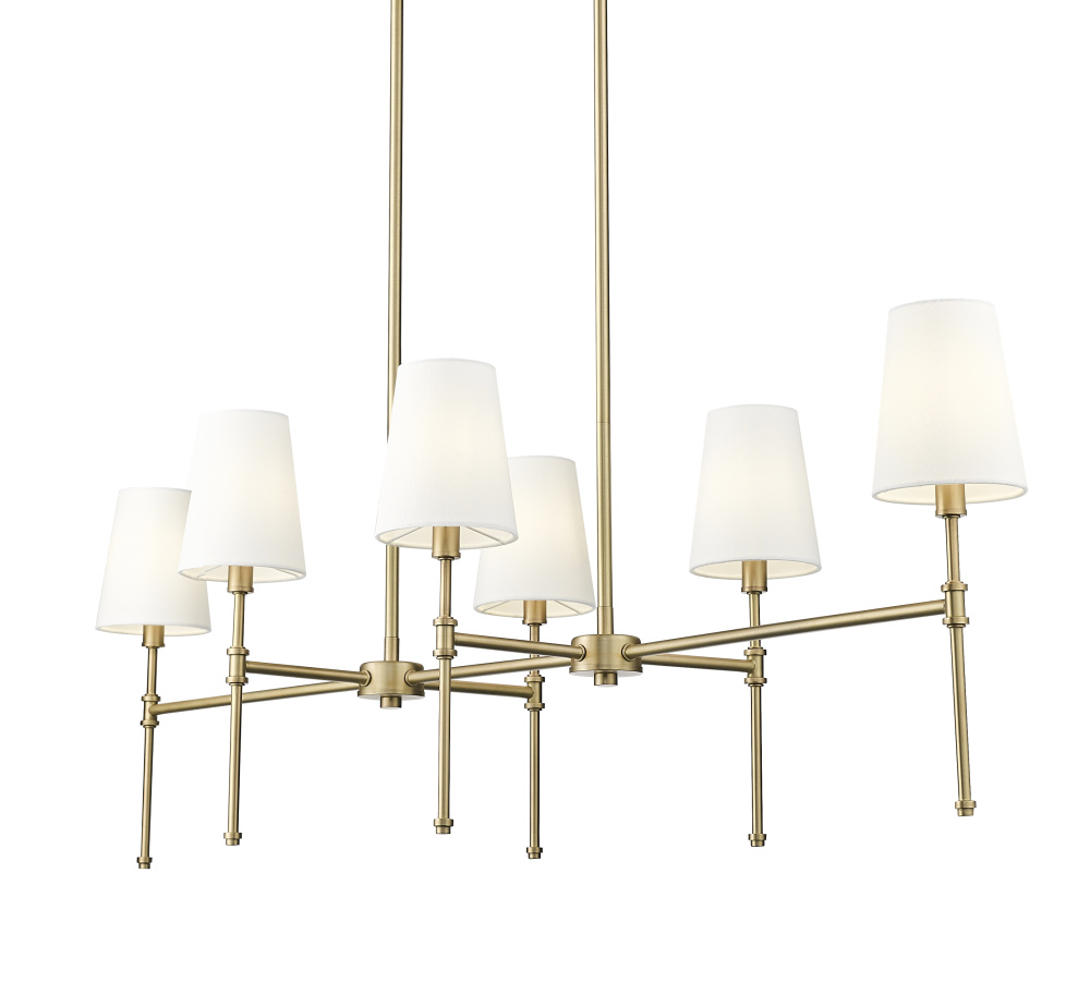 Adorra 48&#34; Wide 6-Light Chandelier - Vintage Brass