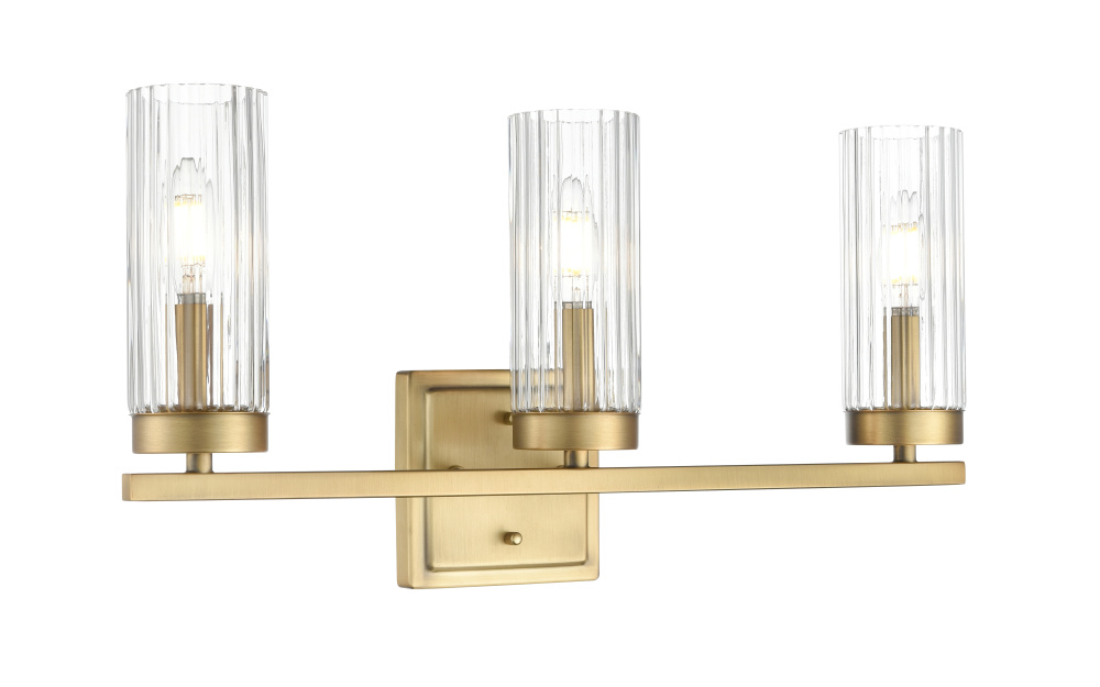 Iversen 21&#34; Wide 3-Light Vanity - Vintage Brass