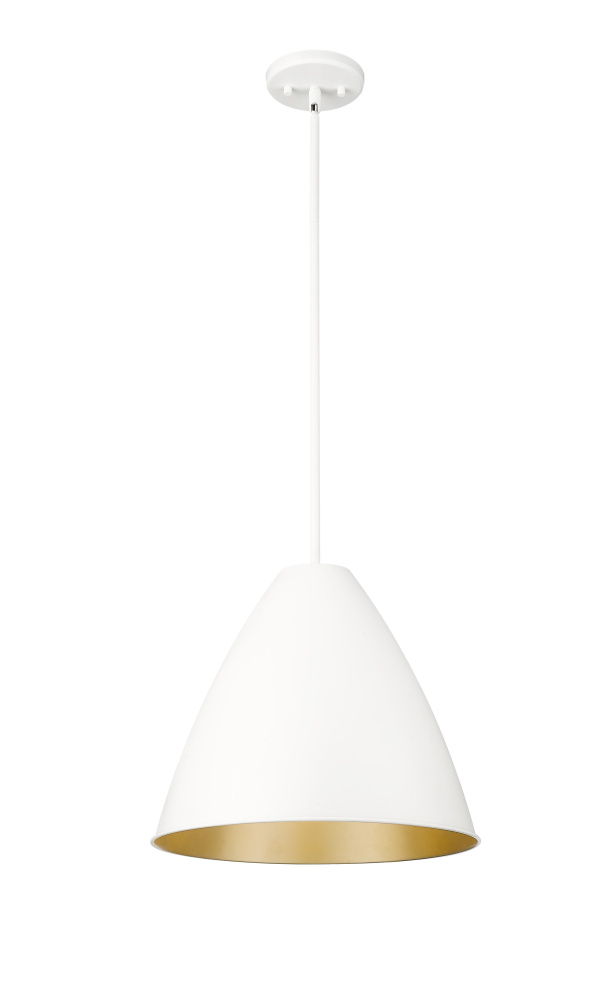 Kayman 15&#34; Wide 1-Light Pendant - Matte White