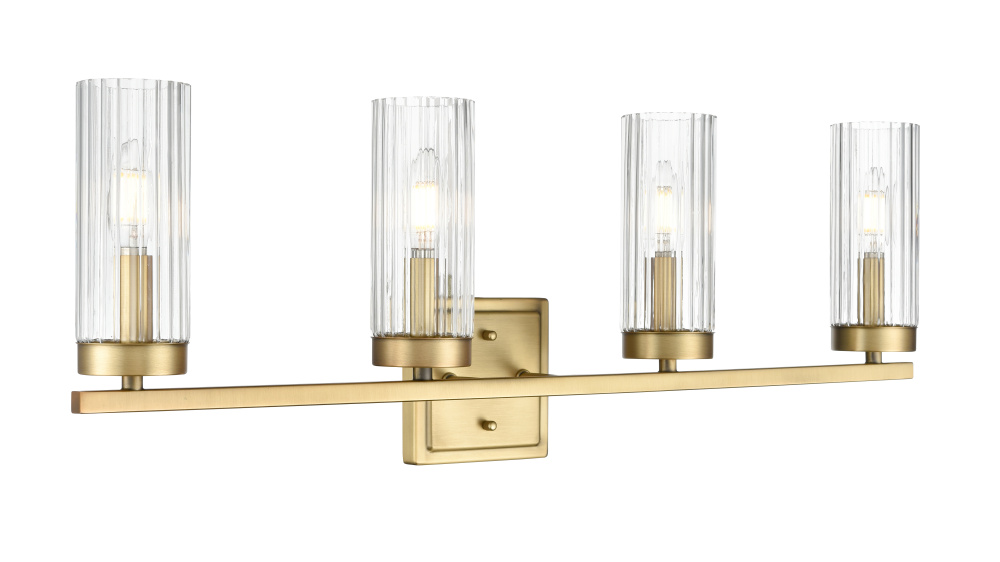 Iversen 29.75&#34; Wide 4-Light Vanity - Vintage Brass