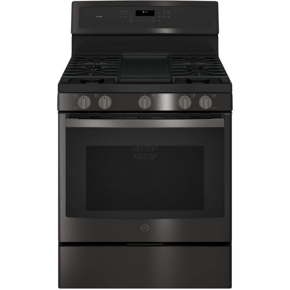 GE Profile Series 30&apos;&apos; Free-Standing Gas Convection Range