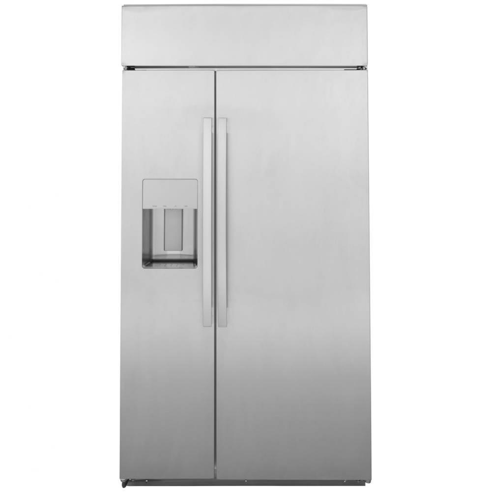 GE Profile Series 48&apos;&apos; Smart Built-In Side-by-Side Refrigerator with Dispenser