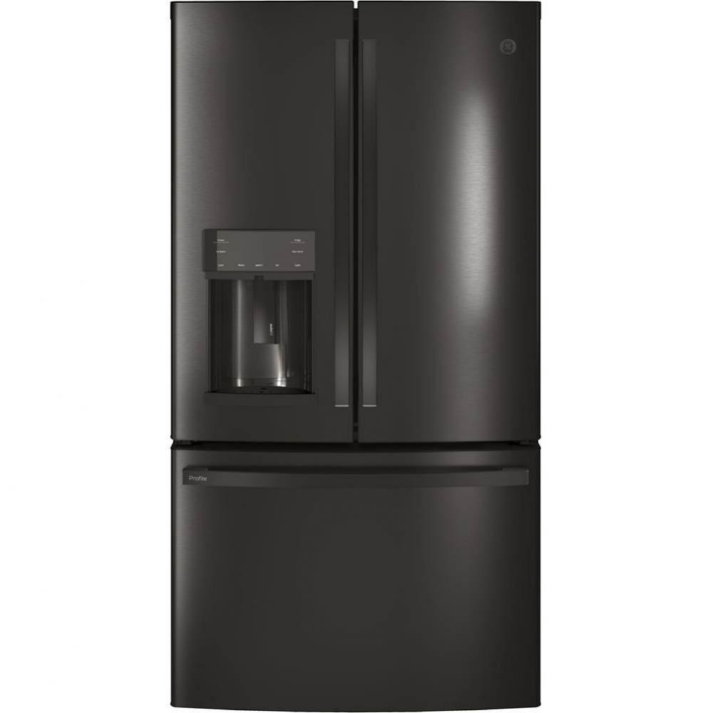GE Profile Series 22.1 Cu. Ft. Counter-Depth French-Door Refrigerator with Door In Door and Hands-