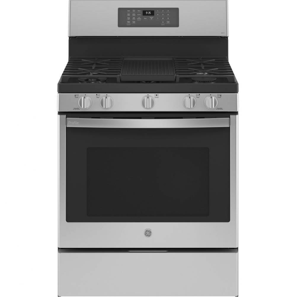 30&apos;&apos; Free-Standing Self Clean Dual-Fuel Fingerprint Resistant Range With Storage Drawer