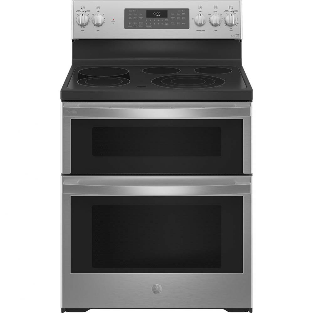 30&apos;&apos; Smart Free-Standing Electric Double Oven Convection Range With No Preheat Air Fry