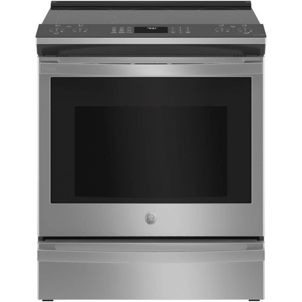 30&apos;&apos; Smart Slide-In Electric Convection Fingerprint Resistant Range With No Preheat Air