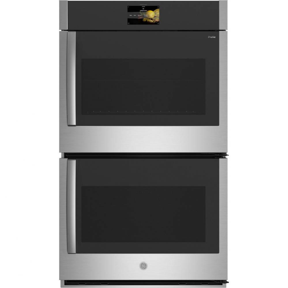 GE Profile™ Series 30&apos;&apos; Built-In Convection Double Wall Oven with Right-Hand Side-Swin
